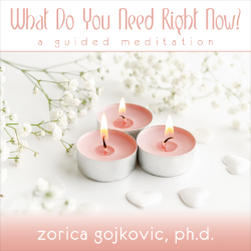 What Do You Need Right Now?: A Guided Meditation, Zorica Gojkovic, Ph.D., https://www.thetimeoflight.com/